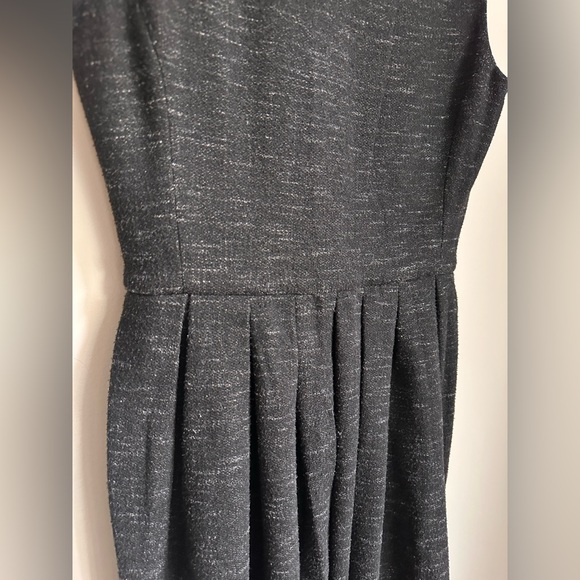 Aritzia Talula Fit & Flare Pleated Mini Dress Black Grey Fall Layering tennis - Picture 7 of 7